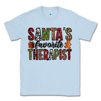 Dusty Blue santa's favorite therapist Classic Tee - Jasminsmagicworld