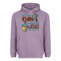 Lavender give me coffee to get me started & jesus to keep me going Heavyweight Hoodie - BarkalooDesign