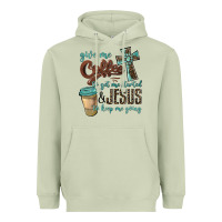 Matcha give me coffee to get me started & jesus to keep me going Heavyweight Hoodie - BarkalooDesign