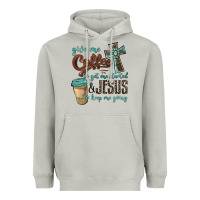 Moon Dust give me coffee to get me started & jesus to keep me going Heavyweight Hoodie - BarkalooDesign