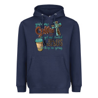 Navy give me coffee to get me started & jesus to keep me going Heavyweight Hoodie - BarkalooDesign