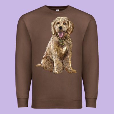 Goldendoodle Premium Sweatshirt Designed By Barkaloodesign