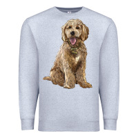 Heather Grey goldendoodle Premium Sweatshirt - BarkalooDesign