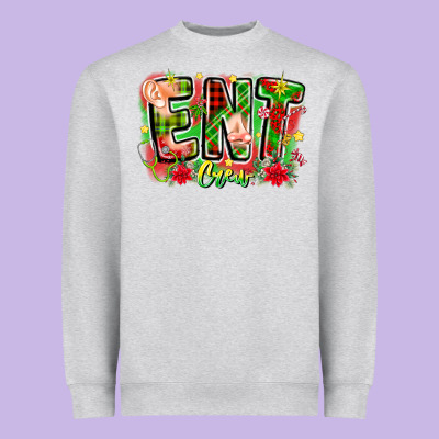 Ent Crew Christmas Heavyweight Sweatshirt Designed By Cowhidedigitalart
