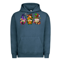Pigment Midnight Navy hallothanksmas gnome Urban Hoodie - AdoDesignShop