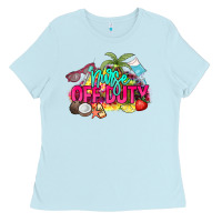 Baby Blue Nurse off duty Ladies Tee - NancyCooperArtShop