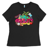 Black Nurse off duty Ladies Tee - NancyCooperArtShop