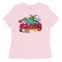 Bubblegum Pink Nurse off duty Ladies Tee - NancyCooperArtShop