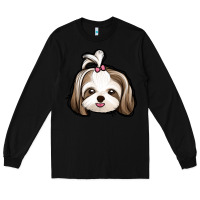 Black shih tzu Long Sleeve Tee - Jasminsmagicworld