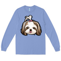 Colony Blue shih tzu Long Sleeve Tee - Jasminsmagicworld