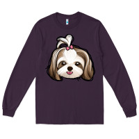 Plum shih tzu Long Sleeve Tee - Jasminsmagicworld