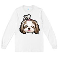 White shih tzu Long Sleeve Tee - Jasminsmagicworld
