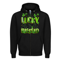 Black not lucky just really blessed Zipper Hoodie - Artiststas