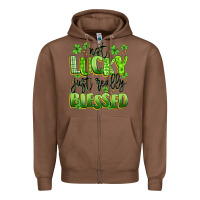 Chestnut not lucky just really blessed Zipper Hoodie - Artiststas