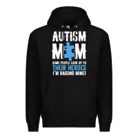Black lil autism mom Premium Hoodie - CowhideDigitalArt