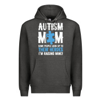 Charcoal Heather lil autism mom Premium Hoodie - CowhideDigitalArt