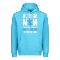 Ocean Blue lil autism mom Premium Hoodie - CowhideDigitalArt