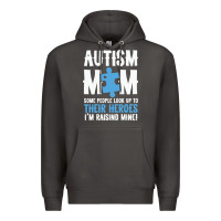 Smoke lil autism mom Premium Hoodie - CowhideDigitalArt