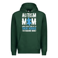 Sports Green lil autism mom Premium Hoodie - CowhideDigitalArt