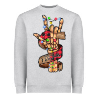 Merry Christmas Skeleton Hand Heavyweight Sweatshirt | Teevron