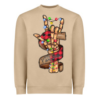 Mushroom merry christmas skeleton hand Heavyweight Sweatshirt - CowhideDigitalArt