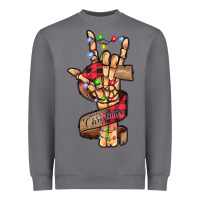 Storm merry christmas skeleton hand Heavyweight Sweatshirt - CowhideDigitalArt
