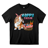 Black Happy Easter Bunny And Egg Basket Heavy Core Tee - RanaPortraitStore