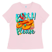 Bubblegum Pink Beach please Ladies Tee - NancyCooperArtShop