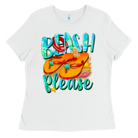 White Beach please Ladies Tee - NancyCooperArtShop