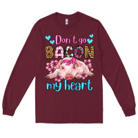 Burgundy don't go bacon my heart olivia Long Sleeve Tee - OliviaCreatesArt