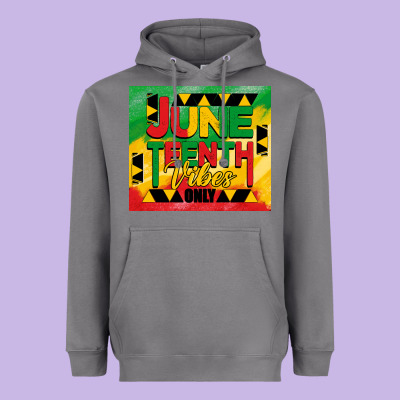 Juneteenth Vibes Only Tumbler Heavyweight Hoodie Designed By Barkaloodesign