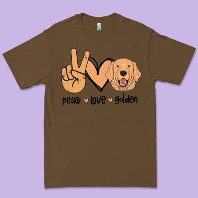 Peace Love Golden Premium Tee Designed By Bettercallsaul