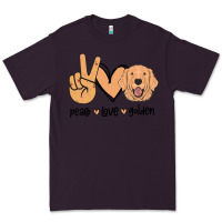 Plum Peace Love Golden Premium Tee - Bettercallsaul
