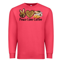 Cardinal peace love coffee Premium Sweatshirt - BarkalooDesign