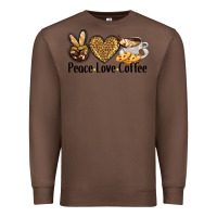 Chestnut peace love coffee Premium Sweatshirt - BarkalooDesign