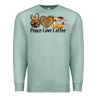 Seafoam peace love coffee Premium Sweatshirt - BarkalooDesign