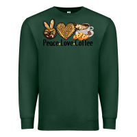 Sports Green peace love coffee Premium Sweatshirt - BarkalooDesign