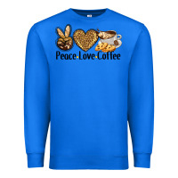 True Royal peace love coffee Premium Sweatshirt - BarkalooDesign