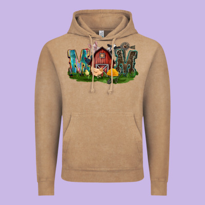Barn Mom Mother's Day Vintage Hoodie Designed By Cowgirlartshop