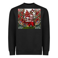 Black merry Christmas Heavyweight Sweatshirt - CowhideDigitalArt