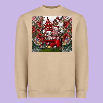 Merry Christmas Heavyweight Sweatshirt Designed By Cowhidedigitalart