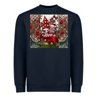 Navy merry Christmas Heavyweight Sweatshirt - CowhideDigitalArt
