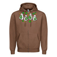 Chestnut clover ghostie st.patrick's day Zipper Hoodie - Artiststas