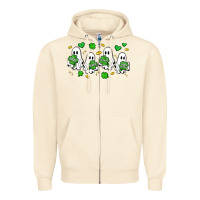 Sandshell clover ghostie st.patrick's day Zipper Hoodie - Artiststas