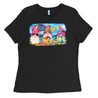 Black summer gnomes Ladies Tee - NancyCooperArtShop
