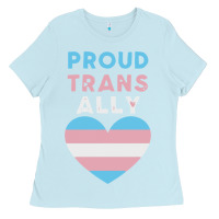 Baby Blue proud trans ally transgender Ladies Tee - trangStudio