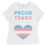 White proud trans ally transgender Ladies Tee - trangStudio