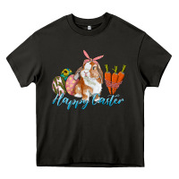 Asphalt happy easter bunny carrots and eggs Heavy Core Tee - RanaPortraitStore