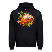 Black pumpkin pie with daisies and cinnamon Urban Hoodie - AdoDesignShop