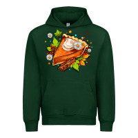 Forest Green pumpkin pie with daisies and cinnamon Urban Hoodie - AdoDesignShop